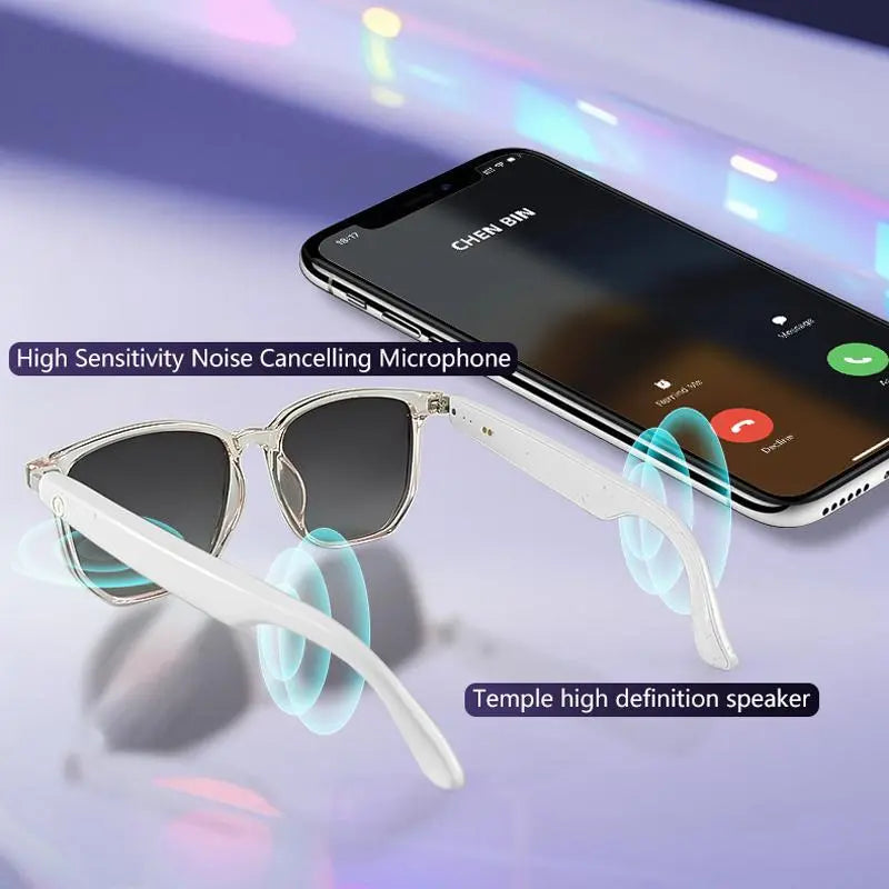 Touch Control Smart Glasses, 1 Count Wireless Smart Glasses with Mic, Smart Anti-Blue Light Glasses, Bluetooth-Compatible Smart Glasses for Men & Women, Wireless Audio Glasses, Multifunctional Smart Glasses