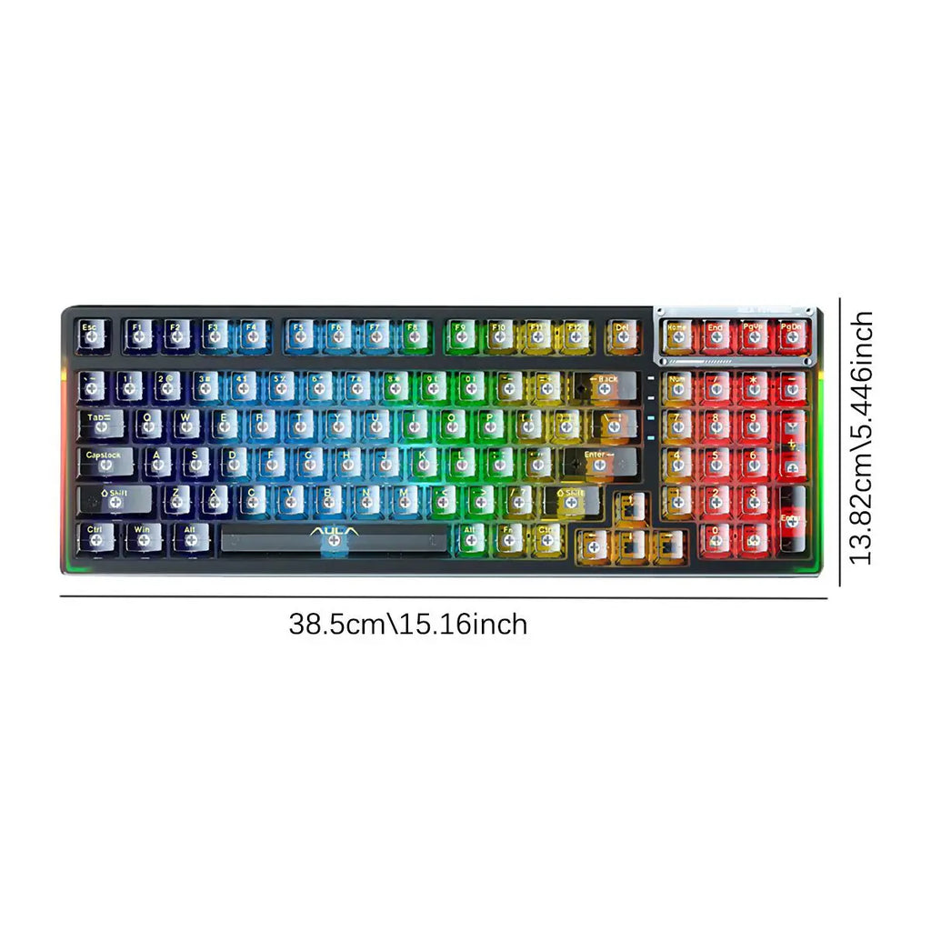 Wireless Gaming Keyboard, RGB Backlight Gaming Keyboard, Rechargeable Wireless Keyboard for Home Office, Backlit Keyboard, Gaming Accessories for Boys & Girls as Gift