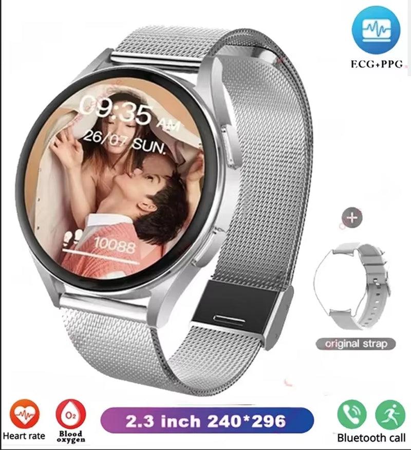 New Bluetooth Call Smart Watch Women Custom Dial Steel Watches Men Sports Fitness Tracker Heart Rate Smartwatch