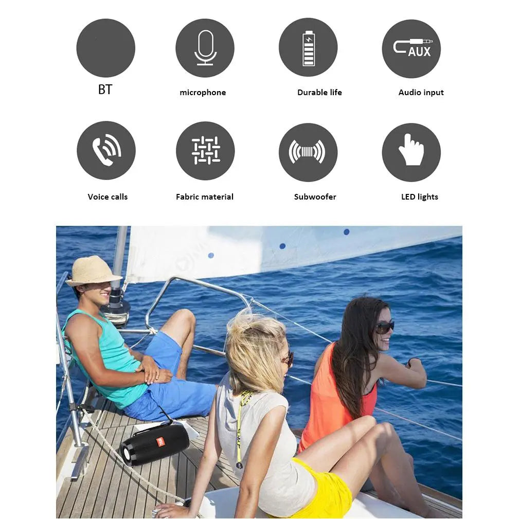 T&G Wireless Speaker, 1 Count Portable Subwoofer Speaker, Waterproof Bluetooth-Compatible Speaker, Mini Speaker for Outdoor, Home, Office, Audio