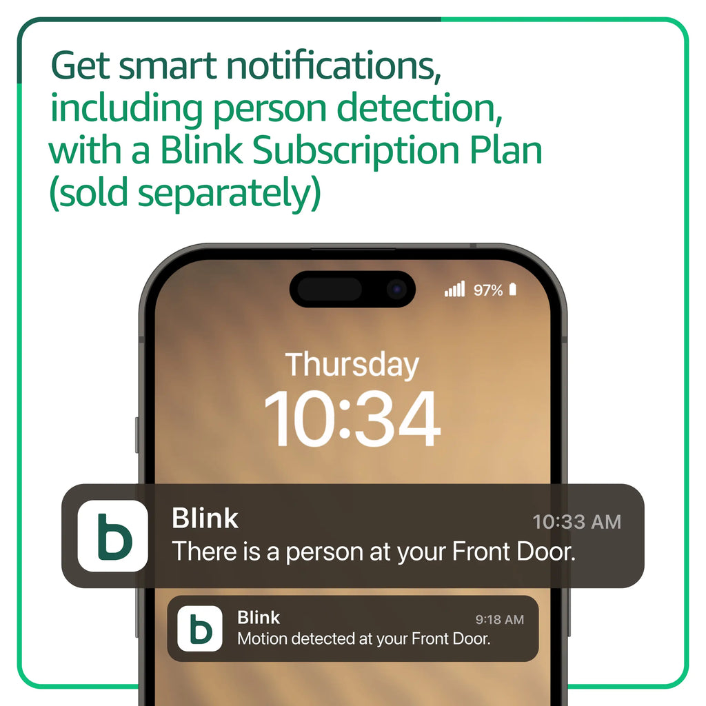 All-New Blink Video Doorbell – Sync Module Core Included (Black)