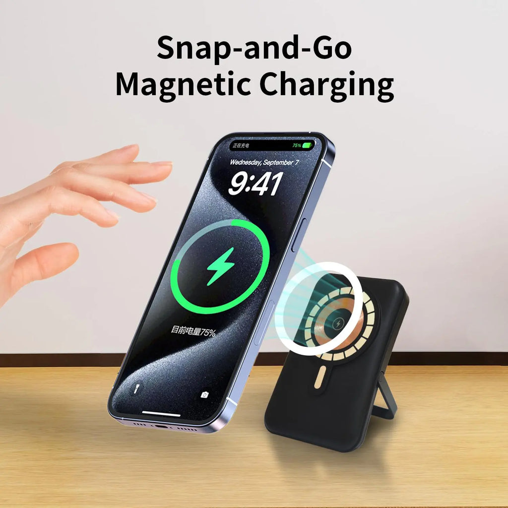 Wireless Portable Charger,Magnetic Power Bank,10000Mah Portable Charger22.5W PD Fast Charging with Built-In 3 Cables LED Display,Magnetic Battery Pack for Iphone 15/14/13/12/Pro/Mini/Pro Max Electronics Accessories Travel Gadgets Smartphone