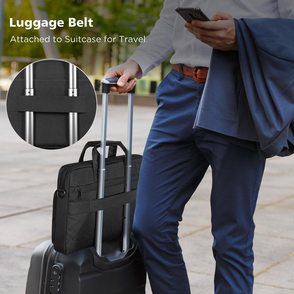 14-15 Inch Laptop Shoulder Bag Briefcase Messenger Sleeve for 15" Macbook Air M2 / 15" Surface Laptop 5 4 3/16" Macbook Pro M3 M2 M1 / 15" Dell Latitude 5540/15" Lenovo Thinkbook 15 Gen 4
