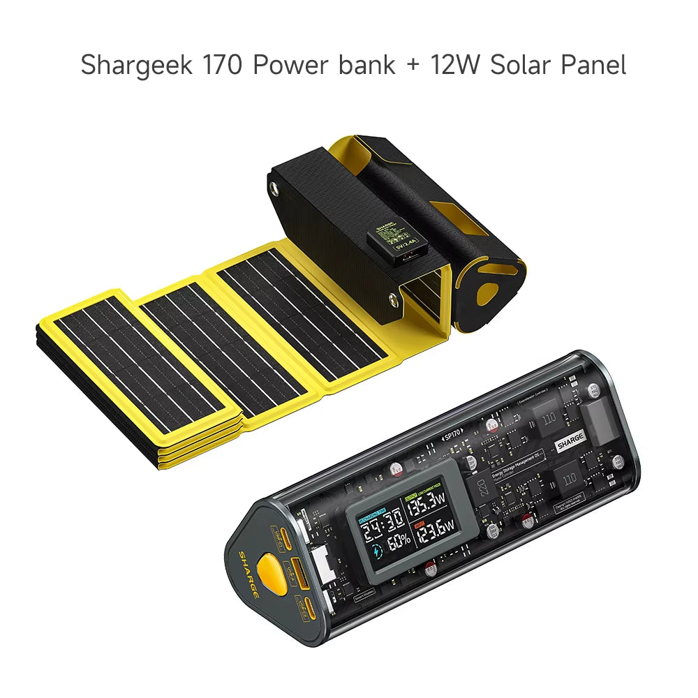 Power Bank 24000Mah 170W Output Fast Charge with IPS Smart Screen Display IP66 Waterproof for Macbook Tablet Iphone 15Pro