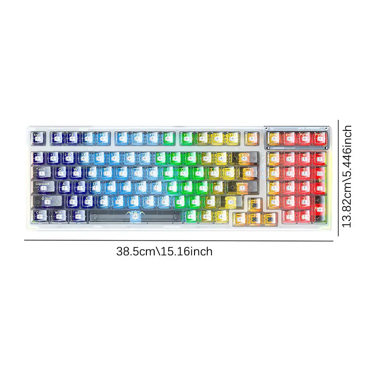 Wireless Gaming Keyboard, RGB Backlight Gaming Keyboard, Rechargeable Wireless Keyboard for Home Office, Backlit Keyboard, Gaming Accessories for Boys & Girls as Gift