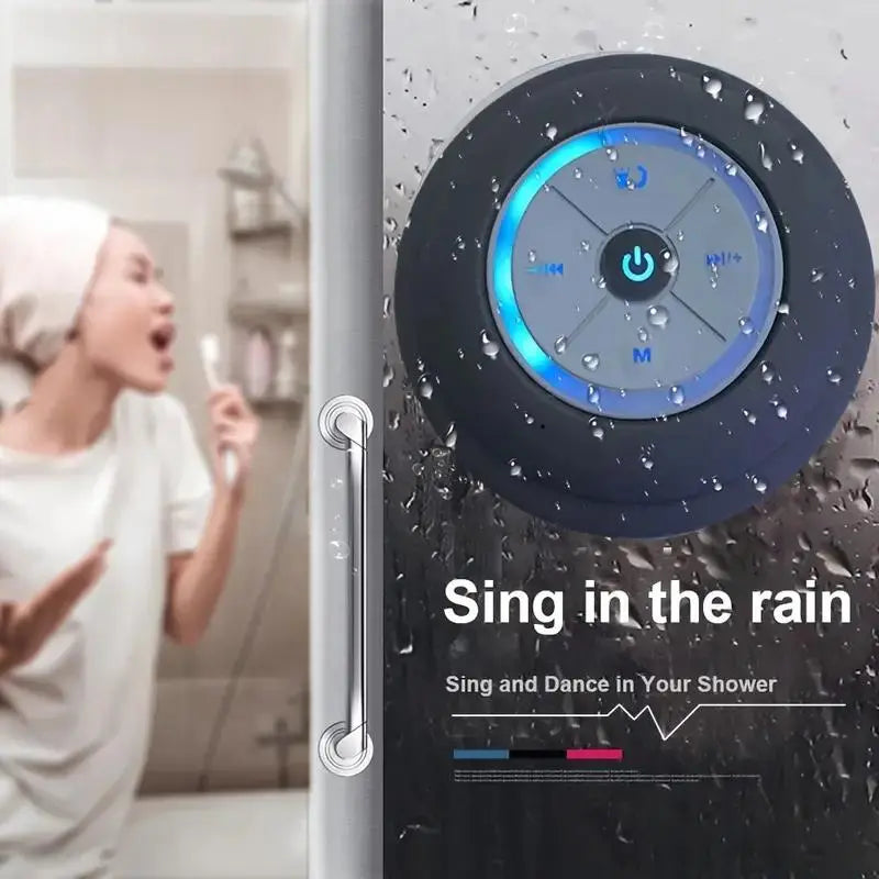 Portable Wireless Speaker, Waterproof Bluetooth-Compatible Speaker, USB Rechargeable Speaker, Cute Mini Speaker for Home Bathroom Outdoor