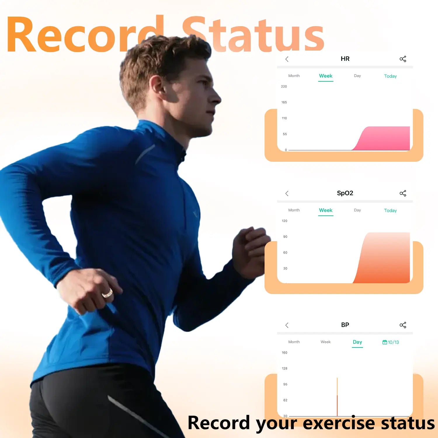 Advanced Health Detection Waterproof Smart Ring Fitness Tracker, Monitors Blood Pressure Heart Rate Sleep, Hand-Painted Enamel Craft, Model Xinghao R18