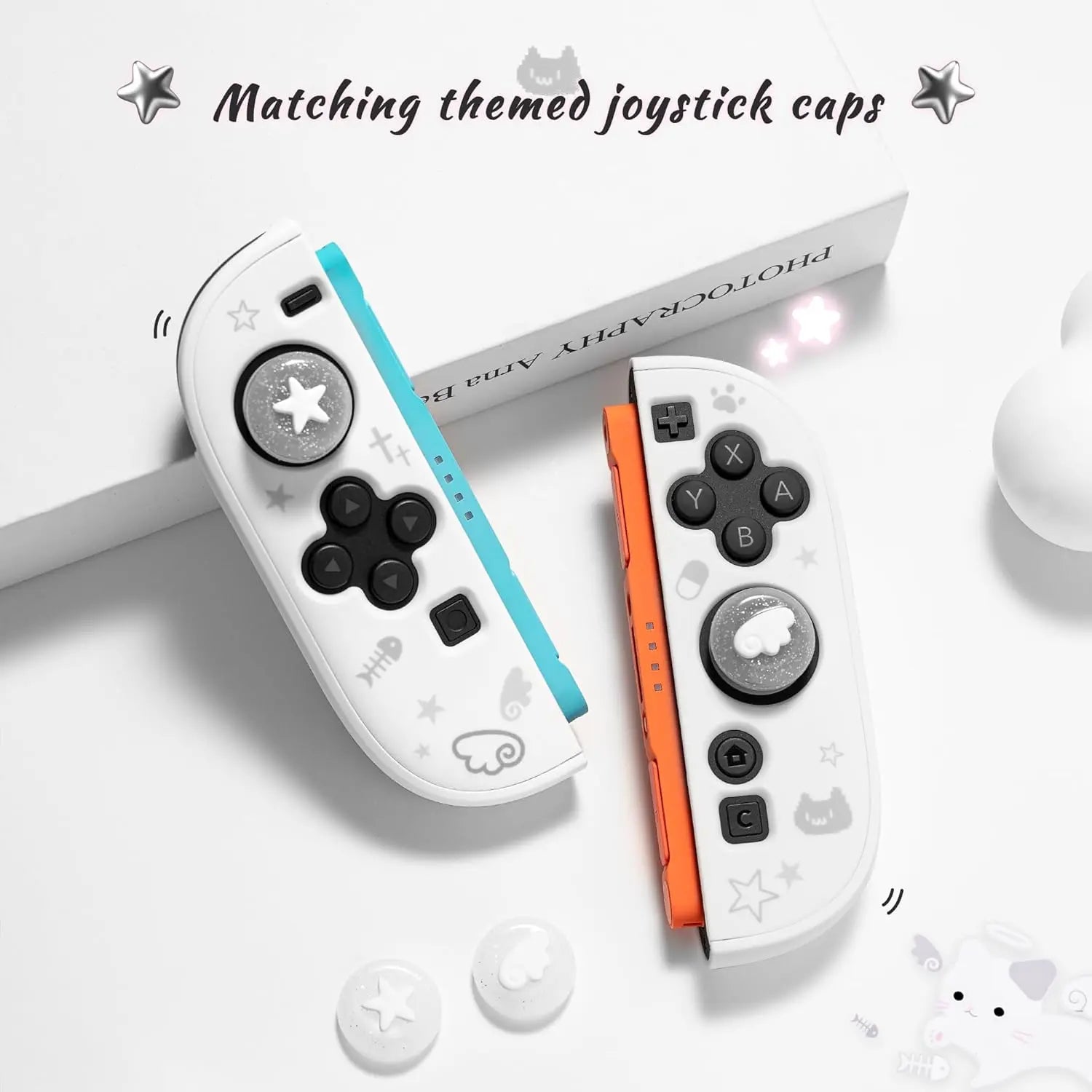 Geekshare Slim Protective Case Compatible with Switch 2 (2025), Anti-Scratche and Shock-Absorption Dockable Hard Shell for Switch 2 Game Console - Star Angel Cat