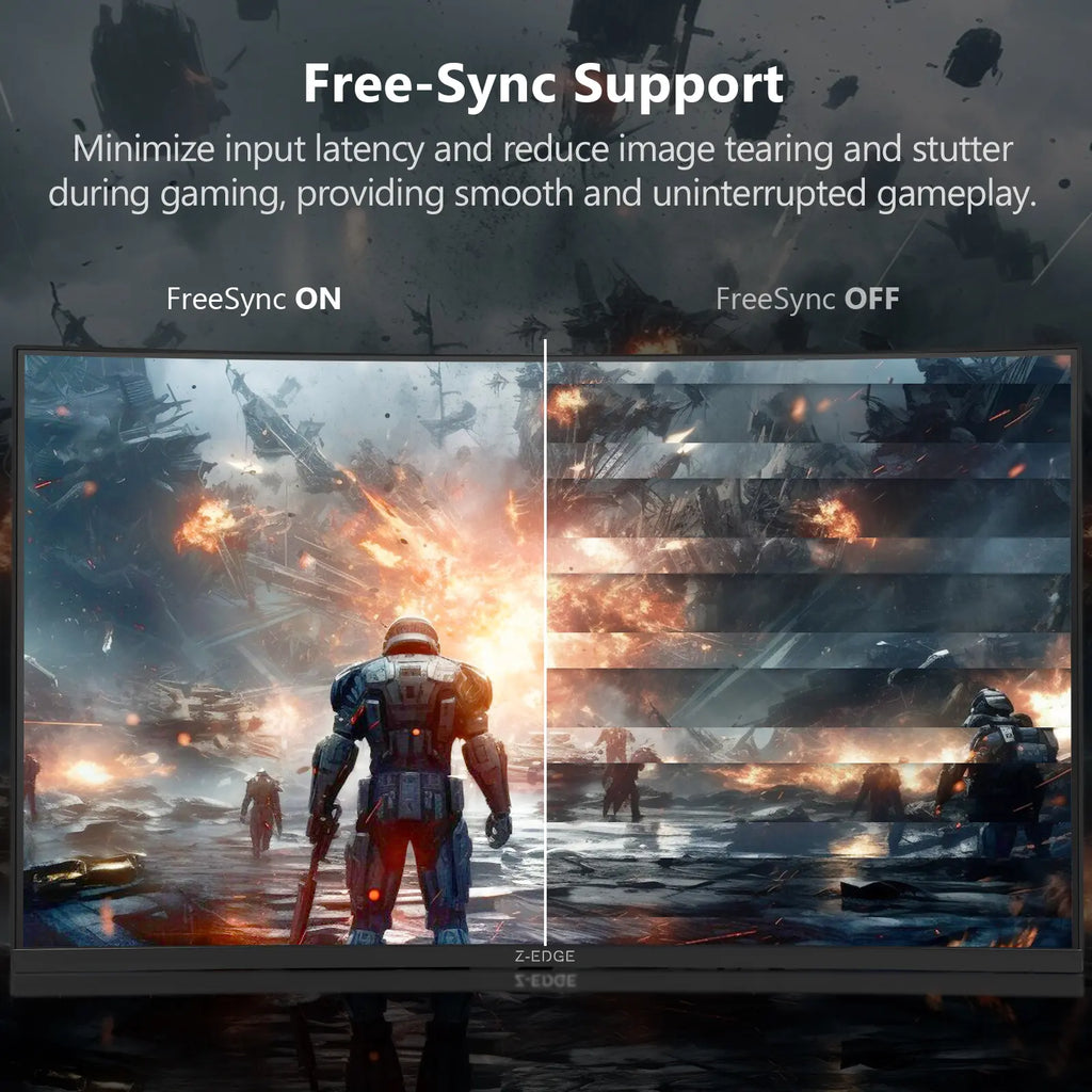Z-EDGE 32 Inch QHD 170Hz Curved Gaming Monitor, 16:9 2K 2560X1440, 1Ms Frameless LED Gaming Monitor, Freesync DP&HDMI Pc Computer Screen