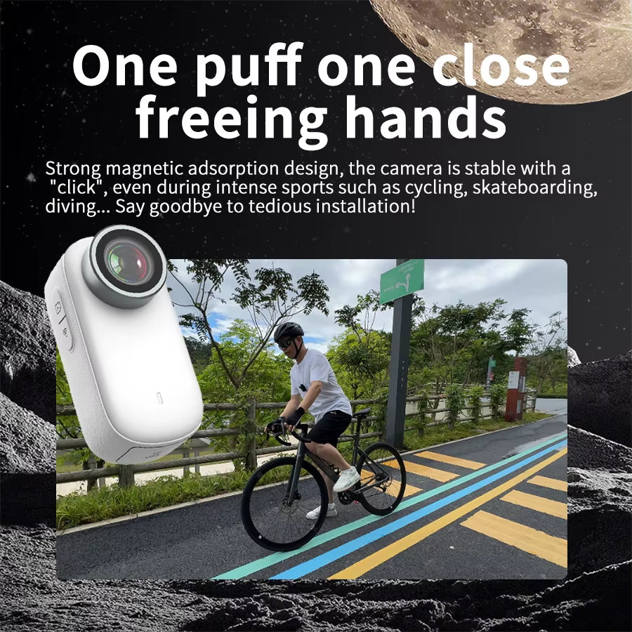4K Pixel Cat and Dog Pet Camera, Mini Thumb Camera, Outdoor Bicycle Camera, Motorcycle Wide-Angle Camera, Portable Helmet Camera