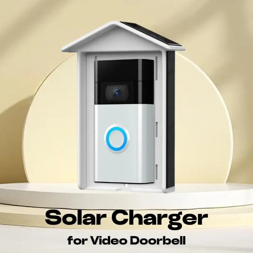 XTU Solar Charger for Video Doorbell, Compatible with Video Doorbell 2Nd Gen (2020 Release), and All Battery-Powered Video Doorbells and Cameras (With Micro Usb/Type C), Waterproof Continuous Charging,Please Verify Device Port and Size .