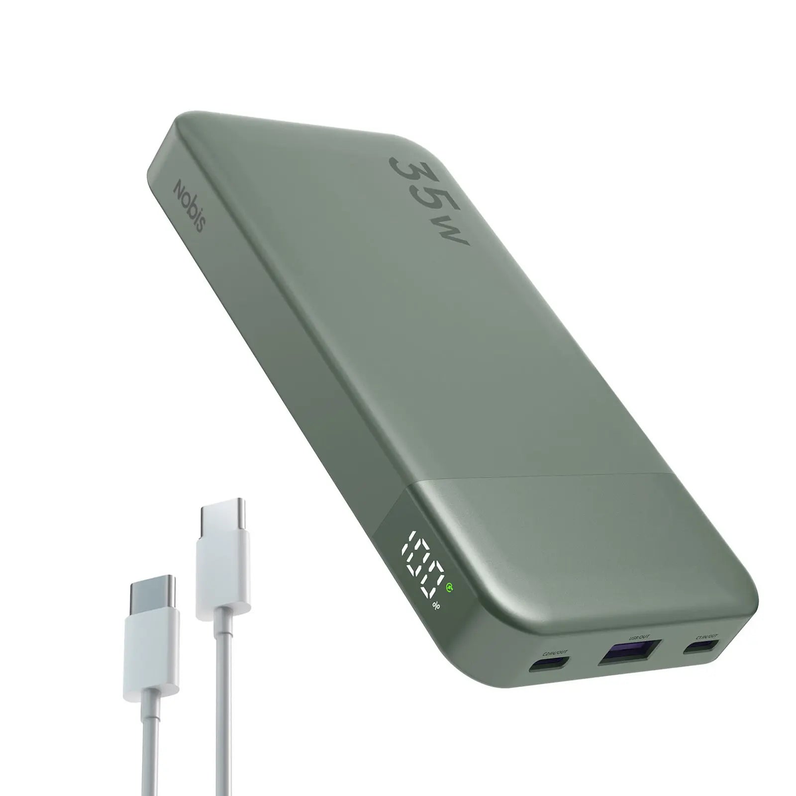 Nobis Powerbank 35W 10000Mah Charging Portable Battery for Iphone Macbook, NOVA 7,Galaxy, Ipad,Black, Accessories Mobile Smartphone Chargeable