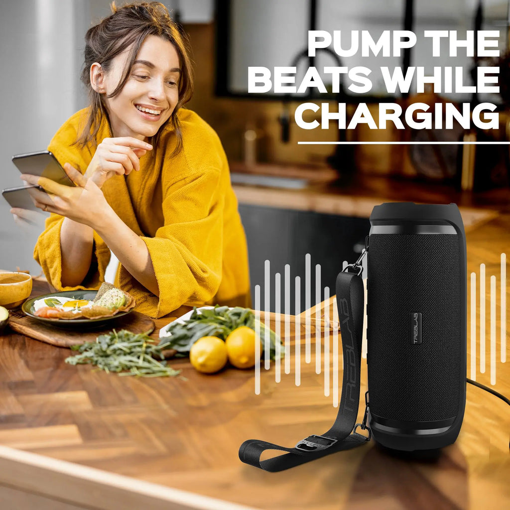 Treblab Hd-Max - 60W Bluetooth Speaker, 20H Battery, Powerbank