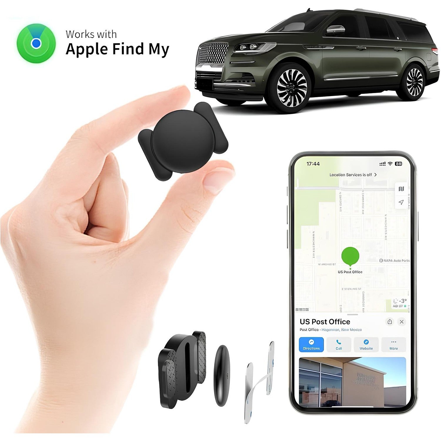 GPS Tracker for Vehicles, Real Time Car Tracking Device, Mini Hidden for Iphone