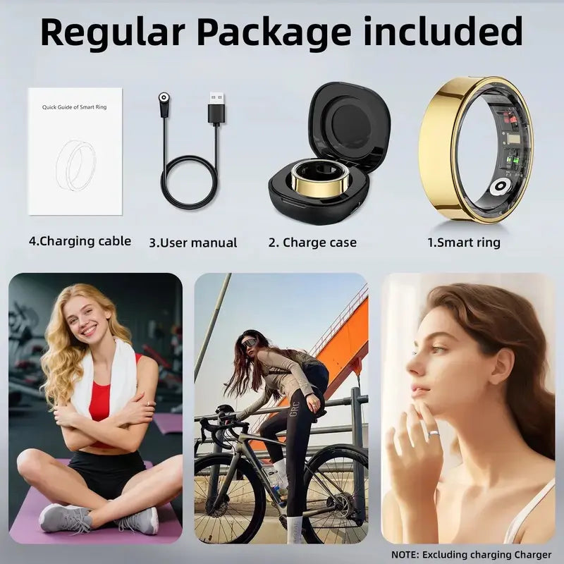 Myzo Smart Ring – Wellness Tracker with Heart Rate, Temperature Check, Sleep, Stress & Cycle Reminder Insights | Auto Activity Detection | Fitness Ring for Men & Women | No Subscription | Android & Ios Compatible