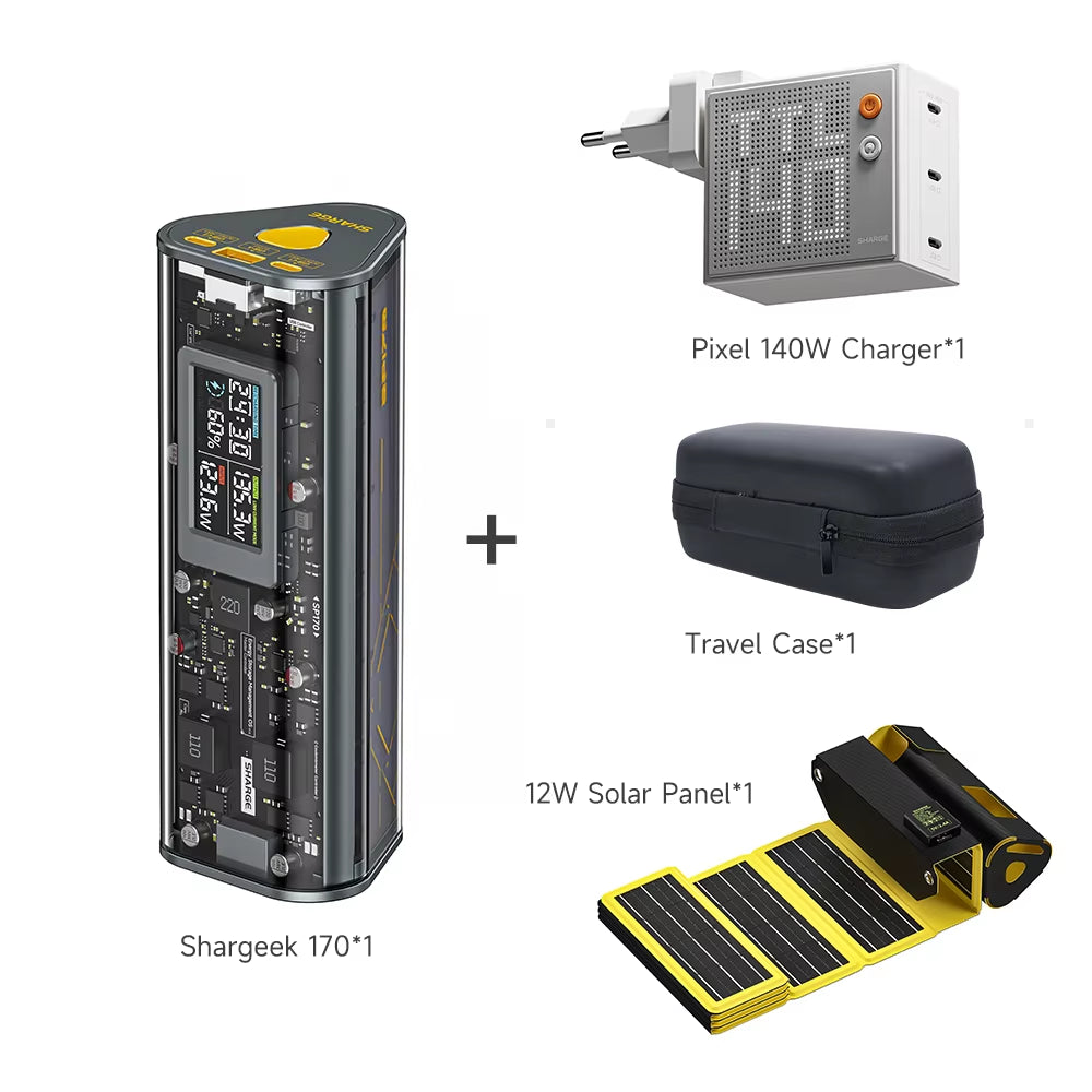 Power Bank 24000Mah 170W Output Fast Charge with IPS Smart Screen Display IP66 Waterproof for Macbook Tablet Iphone 15Pro