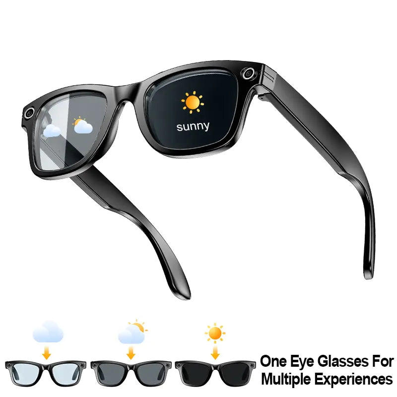 AI Smart Camera Glasses – 8MP HD Photo & Video, Built-In AI Assistant, Hands-Free Recording, Bluetooth Music & Calls, Real-Time Translation, Perfect for Travel & Daily Life Touch