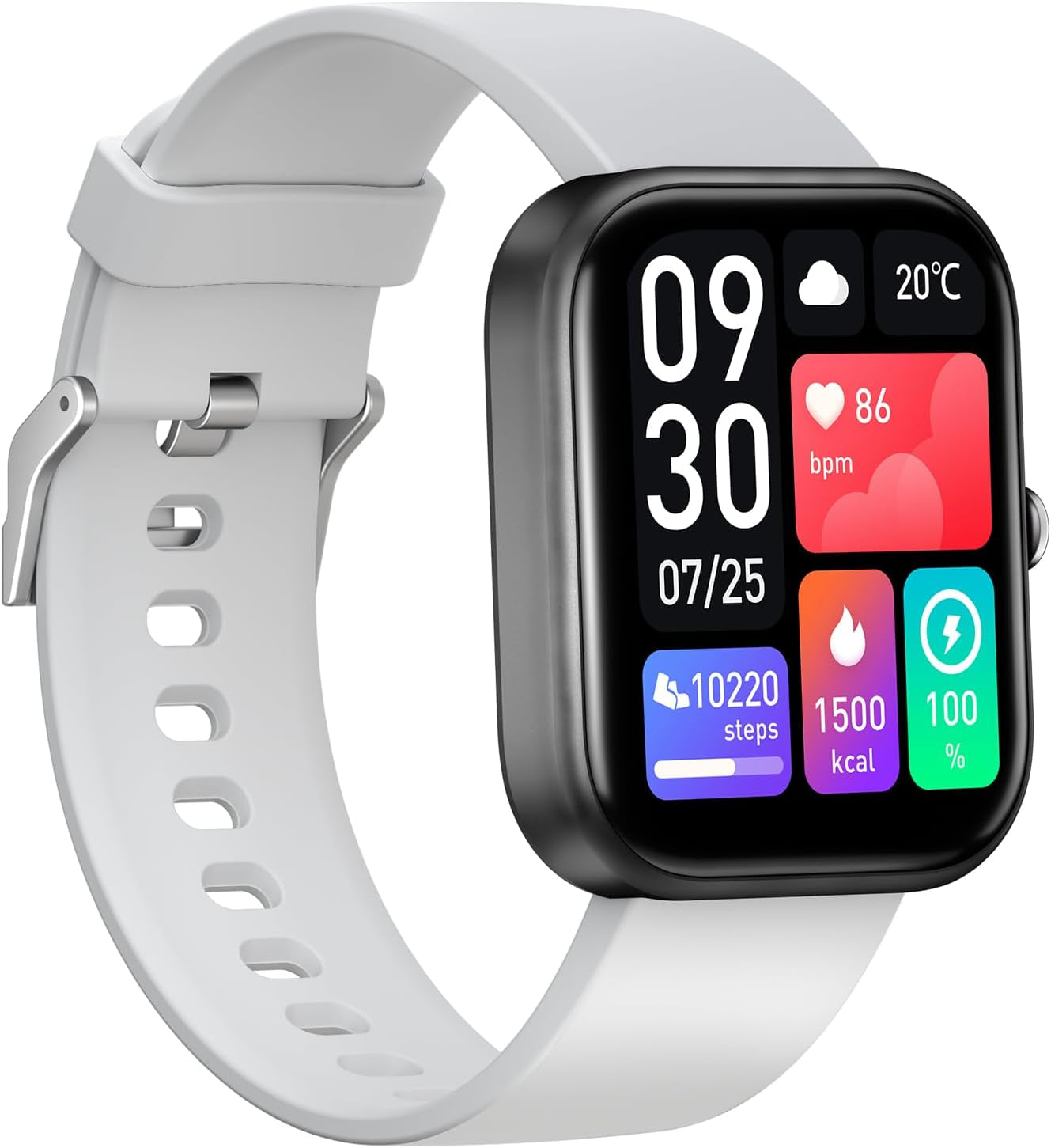 GTS5 Smart Watch for Android and Ios, Blood Pressure Monitor, Heart Rate Monitor, Sleep Monitor, Fitness Tracker, IP67 Waterproof, Smart Watch for Women Men (Gray)