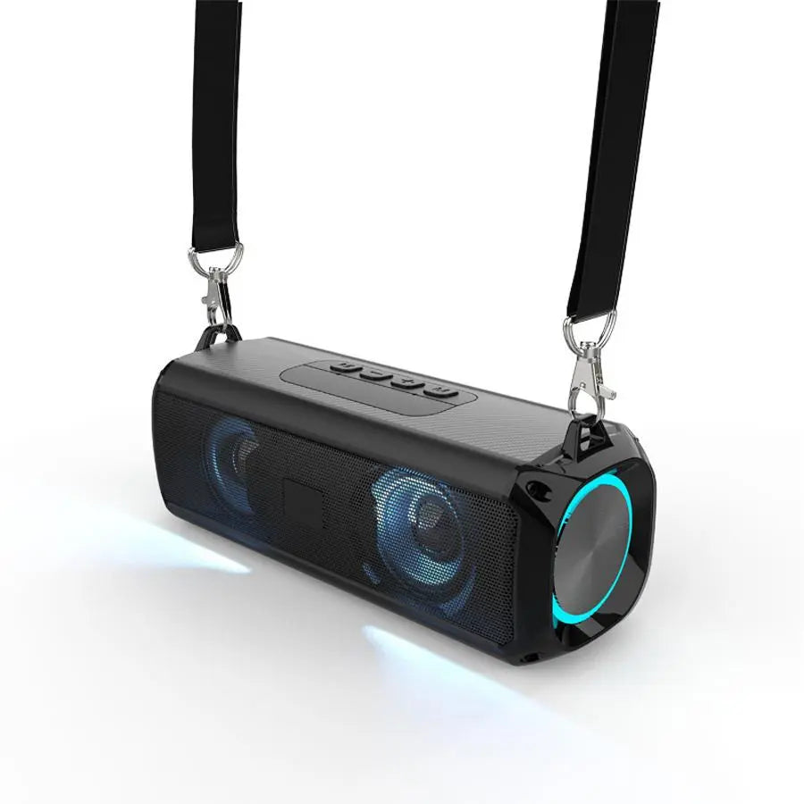 Portable Wireless Speaker, Rechargeable Subwoofer Speaker with LED Light, Multifunctional Bluetooth-Compatible Speaker for Outdoor, Home, Office, Wireless Stereo Speaker
