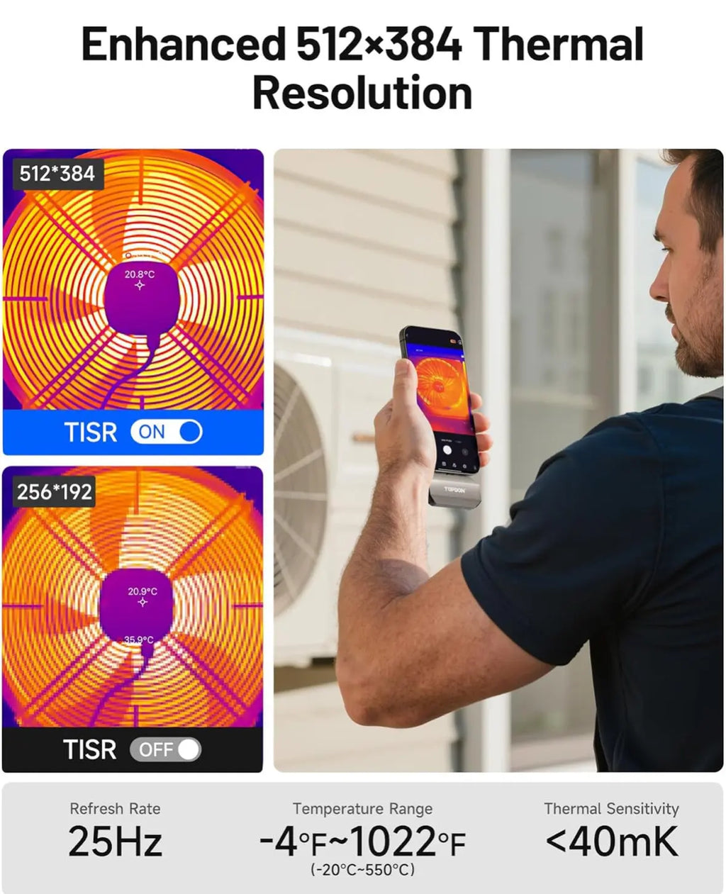Topdon Thermal Imaging Camera for Ios & Android Type-C Devices