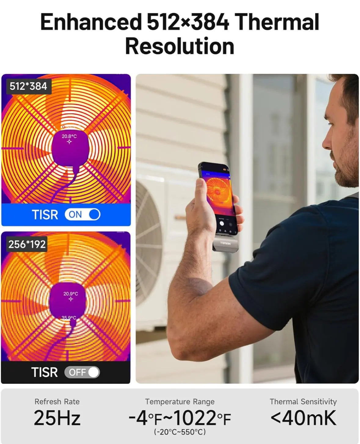Topdon Thermal Imaging Camera for Ios & Android Type-C Devices