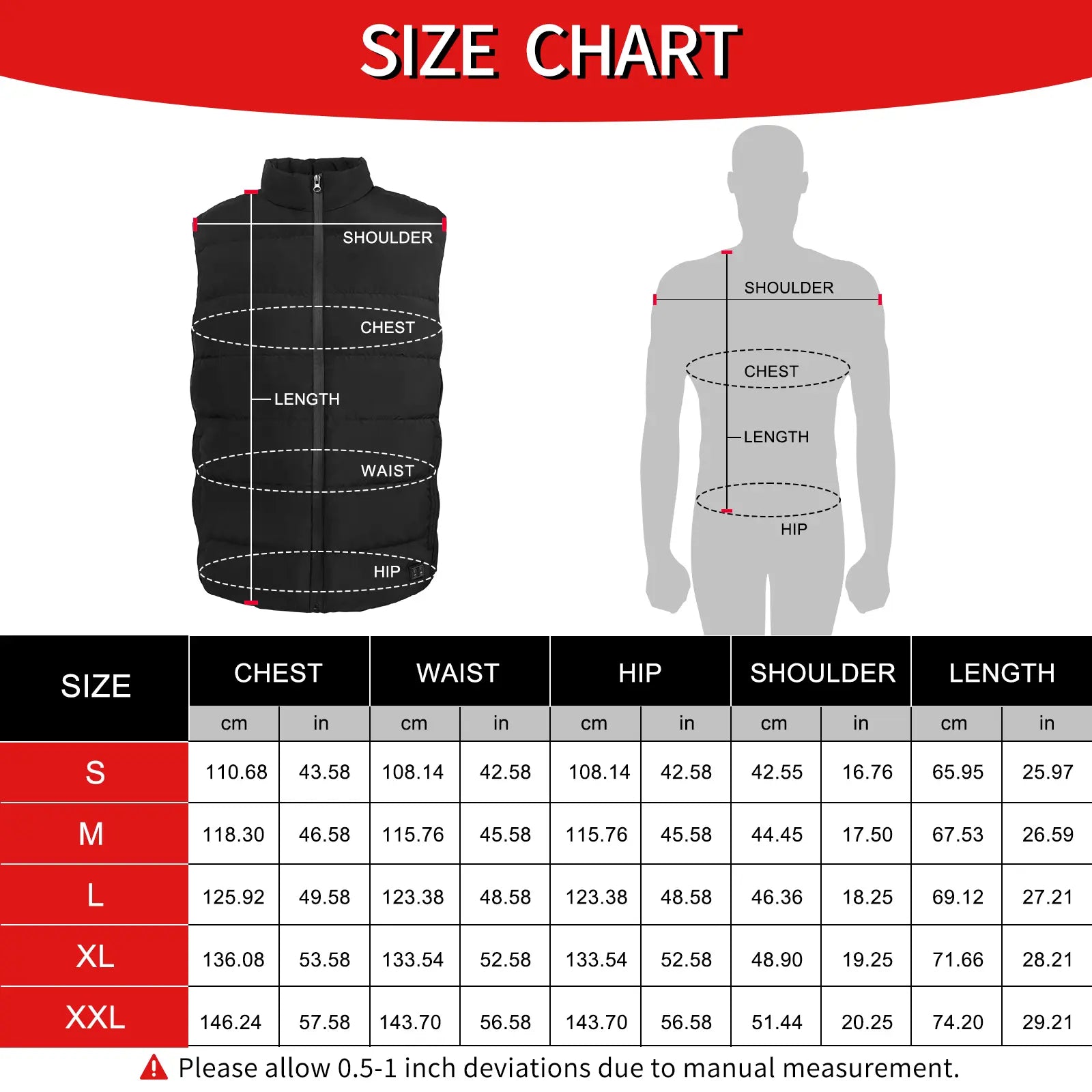 Down Heated Vest with 90% Down, 650 Fill Electric Heated down Vest for Men Women 6 Heating Zone 3 Temperature Heating Vest