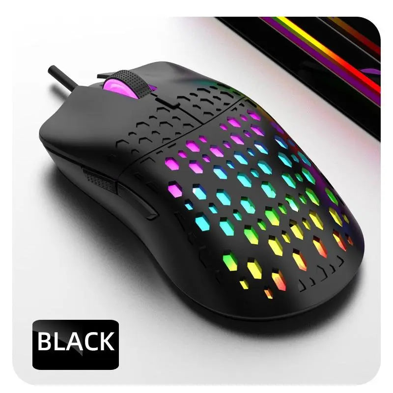 Wired Gaming Mouse, Ergonomic Design Computer Gaming Mouse with Optical Sensor, Comfortable Gaming Mouse for Home and Office