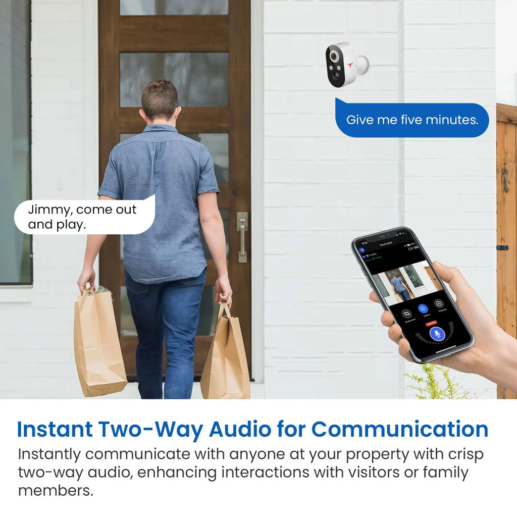 1080P Doorbell Camera & Wireless Security Camera Set, Wifi Smart Doorbell, Smart Doorbell & Rechargeable Camera with Night-Vision for Indoor/Outdoor, Intercom, Home, Safety