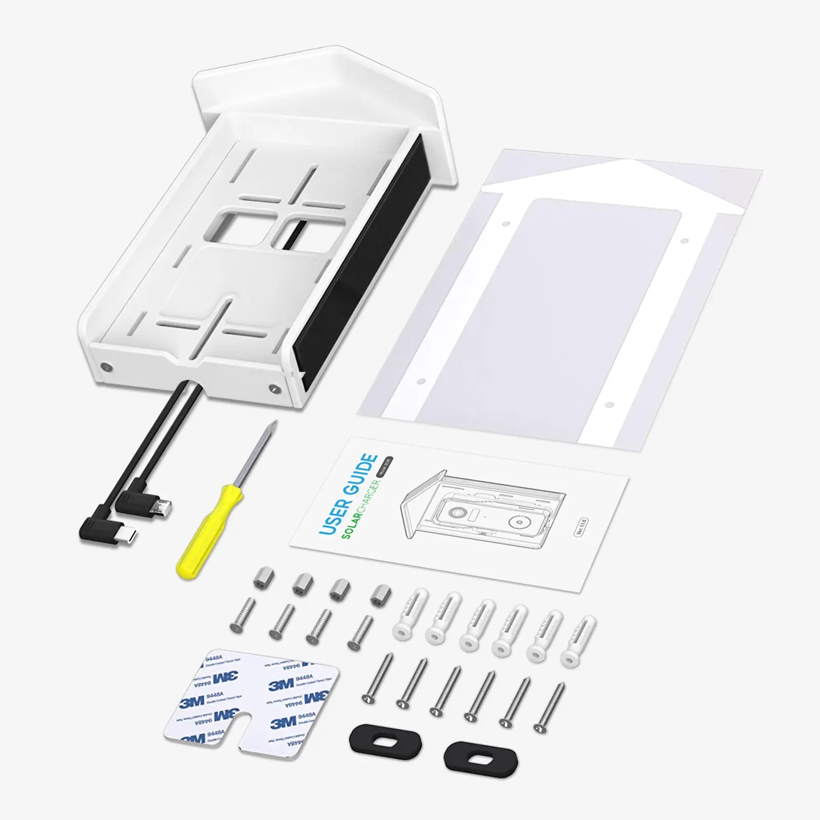 XTU Solar Charger for Video Doorbell, Compatible with Video Doorbell 2Nd Gen (2020 Release), and All Battery-Powered Video Doorbells and Cameras (With Micro Usb/Type C), Waterproof Continuous Charging,Please Verify Device Port and Size .