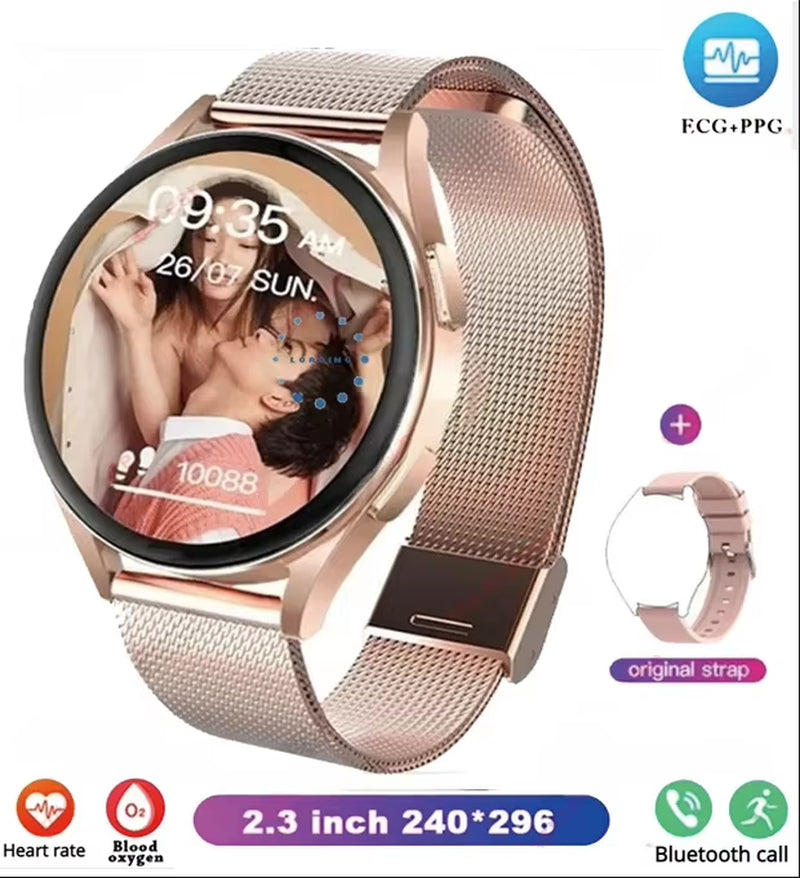 New Bluetooth Call Smart Watch Women Custom Dial Steel Watches Men Sports Fitness Tracker Heart Rate Smartwatch
