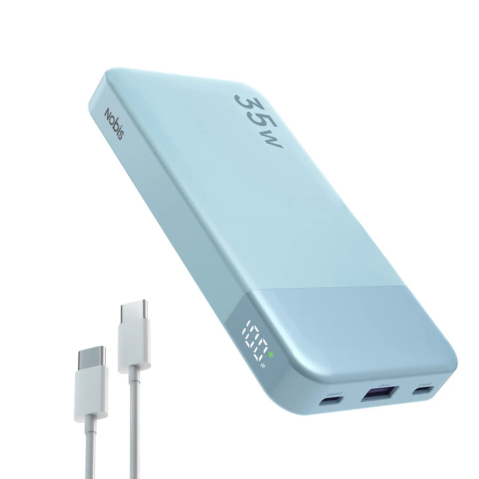 Nobis Powerbank 35W 10000Mah Charging Portable Battery for Iphone Macbook, NOVA 7,Galaxy, Ipad,Black, Accessories Mobile Smartphone Chargeable