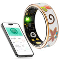 Advanced Health Detection Waterproof Smart Ring Fitness Tracker, Monitors Blood Pressure Heart Rate Sleep, Hand-Painted Enamel Craft, Model Xinghao R18