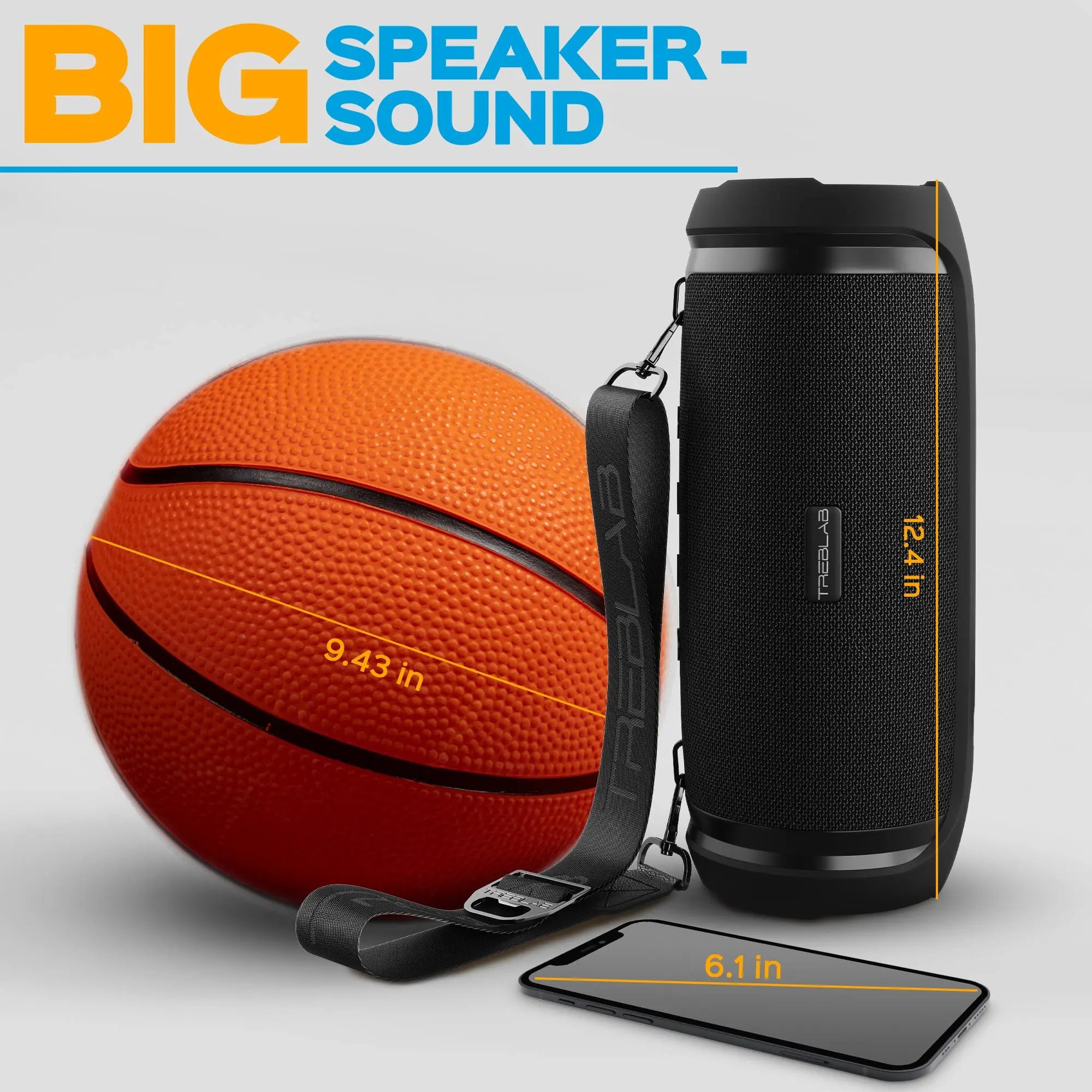 Treblab Hd-Max - 60W Bluetooth Speaker, 20H Battery, Powerbank