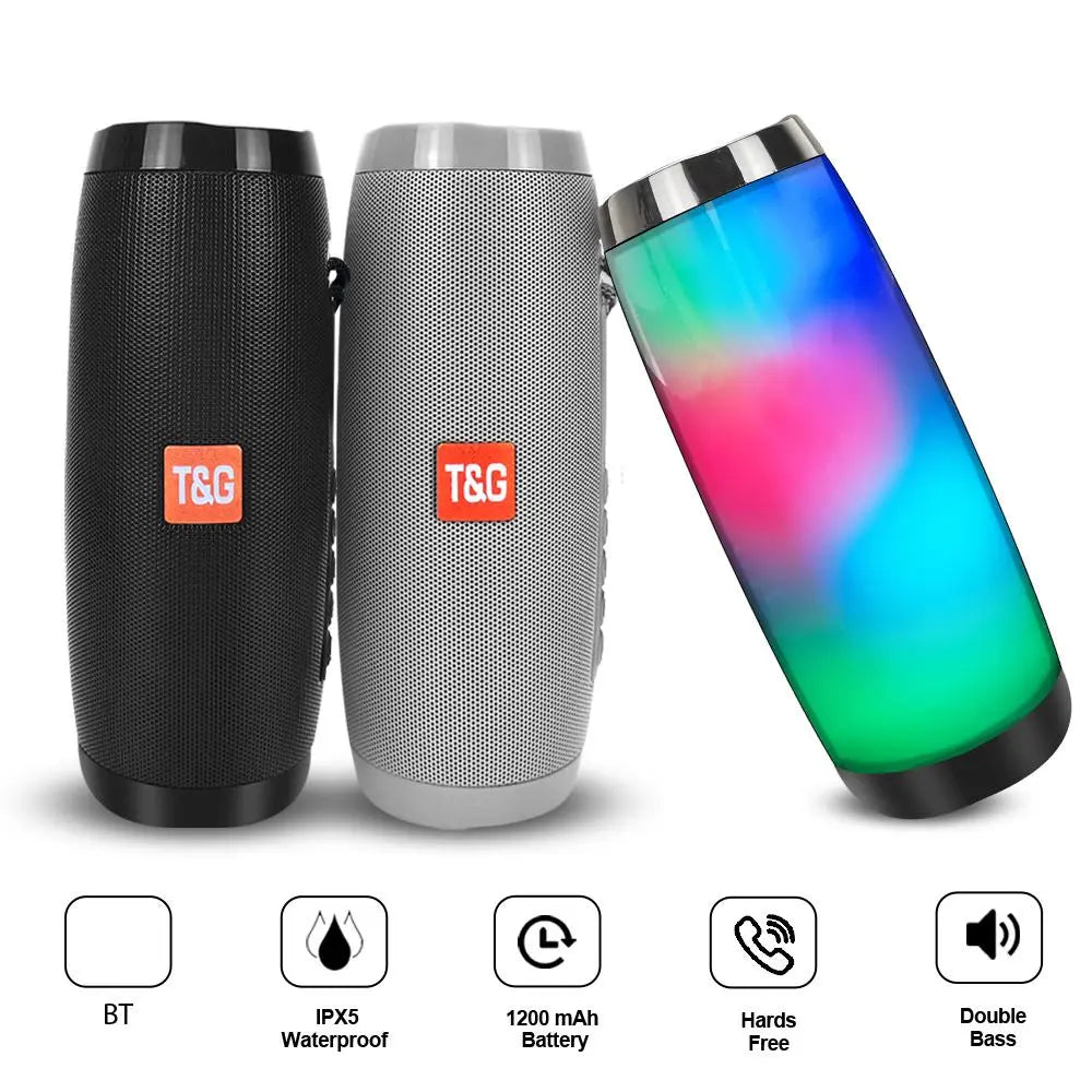T&G Wireless Speaker, 1 Count Portable Subwoofer Speaker, Waterproof Bluetooth-Compatible Speaker, Mini Speaker for Outdoor, Home, Office, Audio