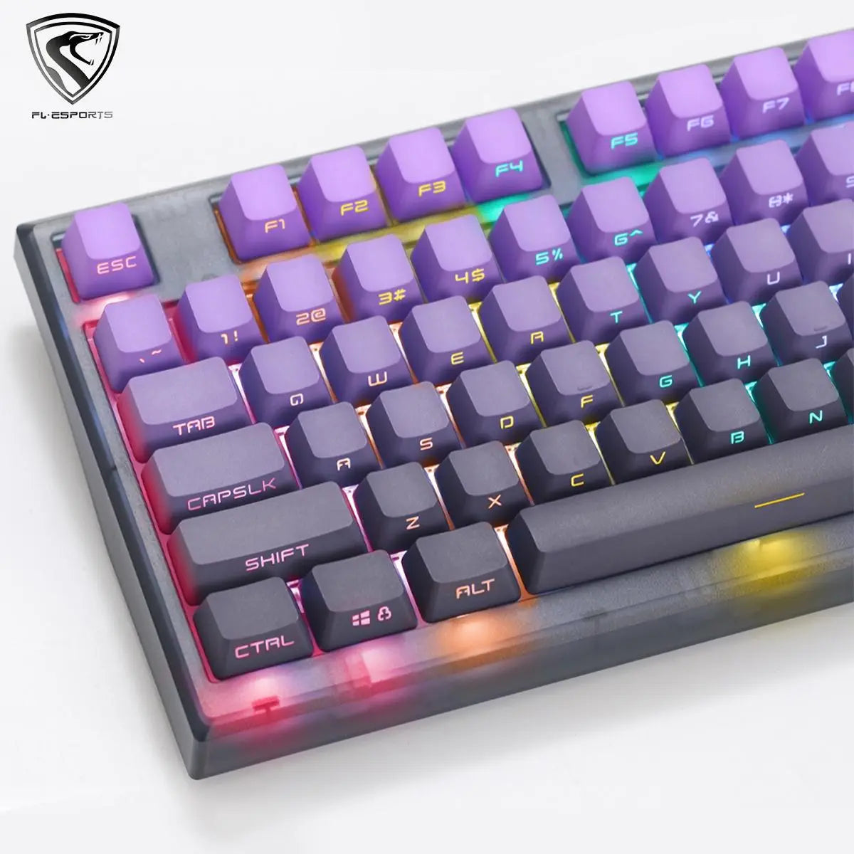 F.L Esports Mechanical Gaming Keyboard 82 Keys RGB, 80% TKL Wired Gasket Keyboard DIY Kit with Hot-Swap Switch Sockets (5-Pin) & Customizable Software Supported, Bluetooth Wireless Wired 3Modes, MK750