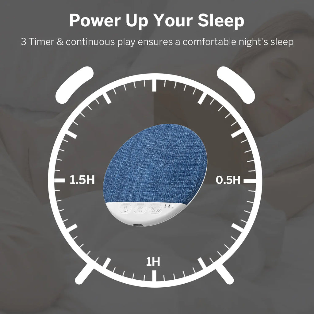 Under Pillow Sleep Speaker, Ultra-Thin Personal Sound Machine with White Noise & Bluetooth, Partner-Friendly Close-Range Audio for One Person, Timer & Memory Function, Blind-Touch Buttons, Ideal Gift for Better Nighttime Smartphone