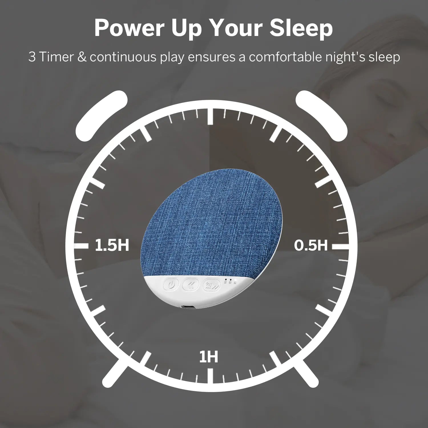 Under Pillow Sleep Speaker, Ultra-Thin Personal Sound Machine with White Noise & Bluetooth, Partner-Friendly Close-Range Audio for One Person, Timer & Memory Function, Blind-Touch Buttons, Ideal Gift for Better Nighttime Smartphone