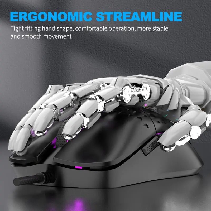 Wired Gaming Mouse, Ergonomic Design Computer Gaming Mouse with Optical Sensor, Comfortable Gaming Mouse for Home and Office