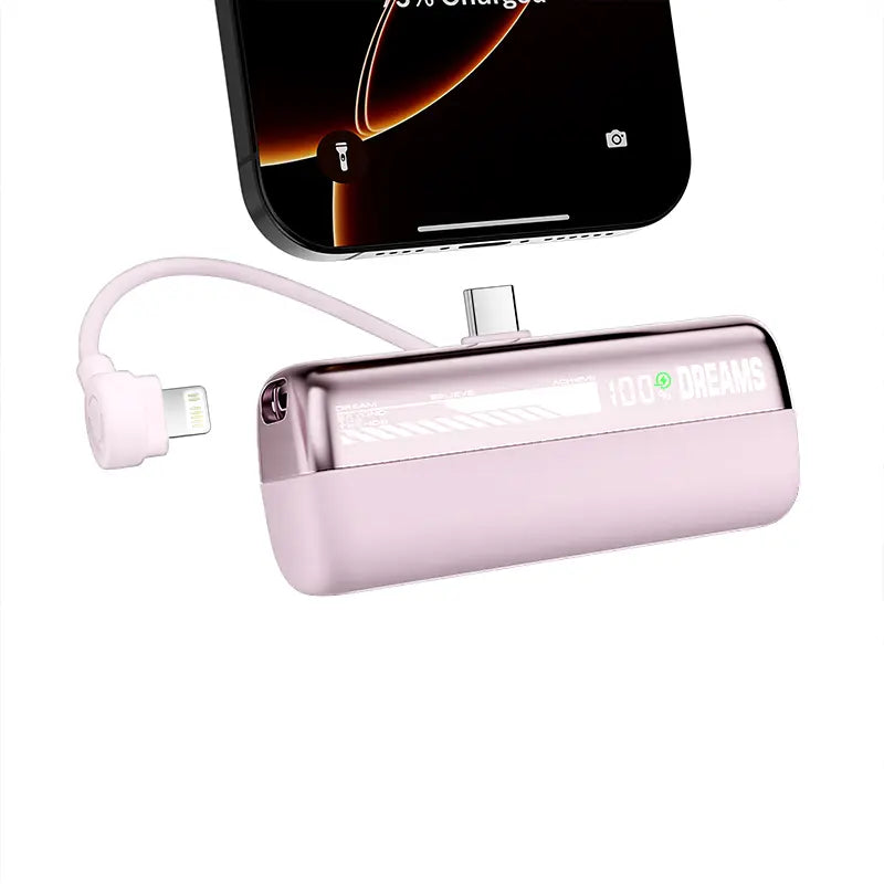 Lzaitai Mini Power Bank PD20W Portable Charger 10000Mah USB-C & Lightning Fast Charging Battery Pack for Iphone 6-17 Pro Max Samsung Galaxy S25/S24/S23 Android Compact Smartphone Charger