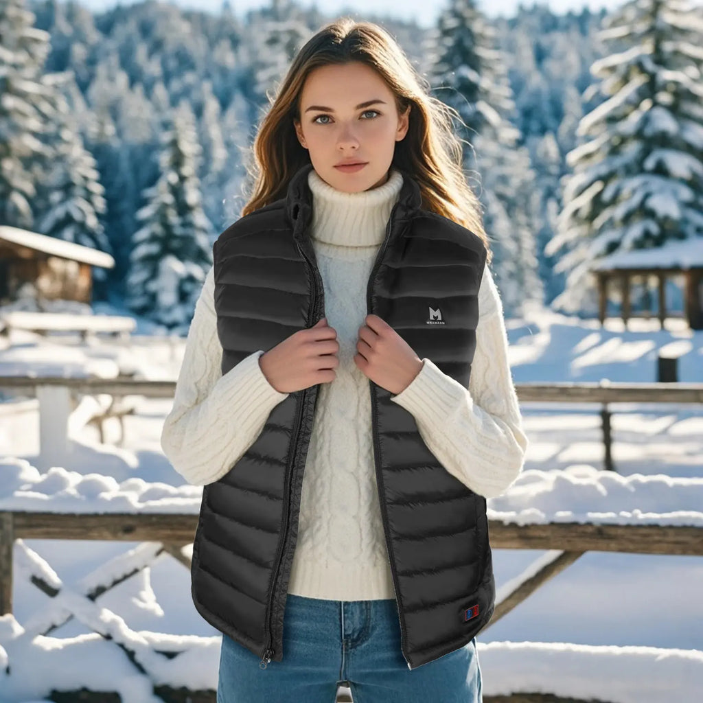 Heated Vest, Lightweight Electric Heated Vest for Men Women 6 Heating Zone 3 Temperature Heating Vest