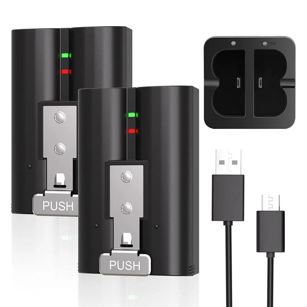 Replacement Battery for Ring Doorbell Indoor Camera 2-Pack 7200Mah Rechargeable Batteries with Dual Charging Station for Ring Video Doorbell 2/3/3 Plus/4 Spotlight and Stick up Cam Tiktokshopblackfriday