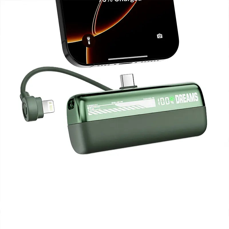 Lzaitai Mini Power Bank PD20W Portable Charger 10000Mah USB-C & Lightning Fast Charging Battery Pack for Iphone 6-17 Pro Max Samsung Galaxy S25/S24/S23 Android Compact Smartphone Charger