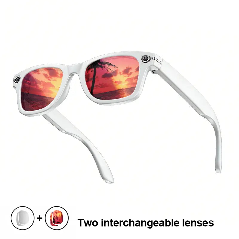 AI Smart Camera Glasses – 8MP HD Photo & Video, Built-In AI Assistant, Hands-Free Recording, Bluetooth Music & Calls, Real-Time Translation, Perfect for Travel & Daily Life Touch