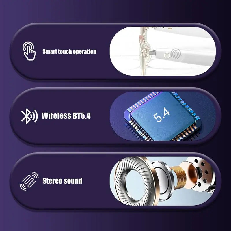 Touch Control Smart Glasses, 1 Count Wireless Smart Glasses with Mic, Smart Anti-Blue Light Glasses, Bluetooth-Compatible Smart Glasses for Men & Women, Wireless Audio Glasses, Multifunctional Smart Glasses