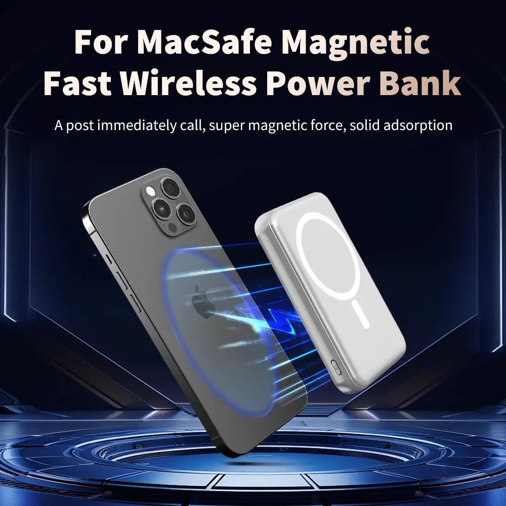 Magnetic Battery 10000Mahwireless Portable Charger, Powerbank 22.5W PD Fast Charging Formagsafe Battery