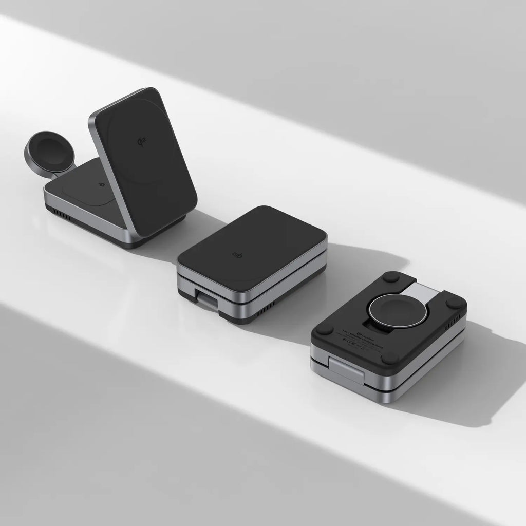 Buy in New Store: 【CHENYUNN.US】 Mag-Safe 3 in 1 Wireless Charging Station for Iphone 17 16 15 14 13 12 11 X Pro Max, Wireless Charger for Apple Watch Ultra 3 SE 9 8 7 6 5 4 3 2, for Airpods 4 Pro Pro 2 3