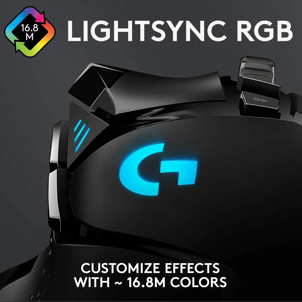 High Performance Wired Gaming Mouse, HERO 25K Sensor, 25,600 DPI, RGB, Adjustable Weights, 11 Programmable Buttons, On-Board Memory, PC / Mac