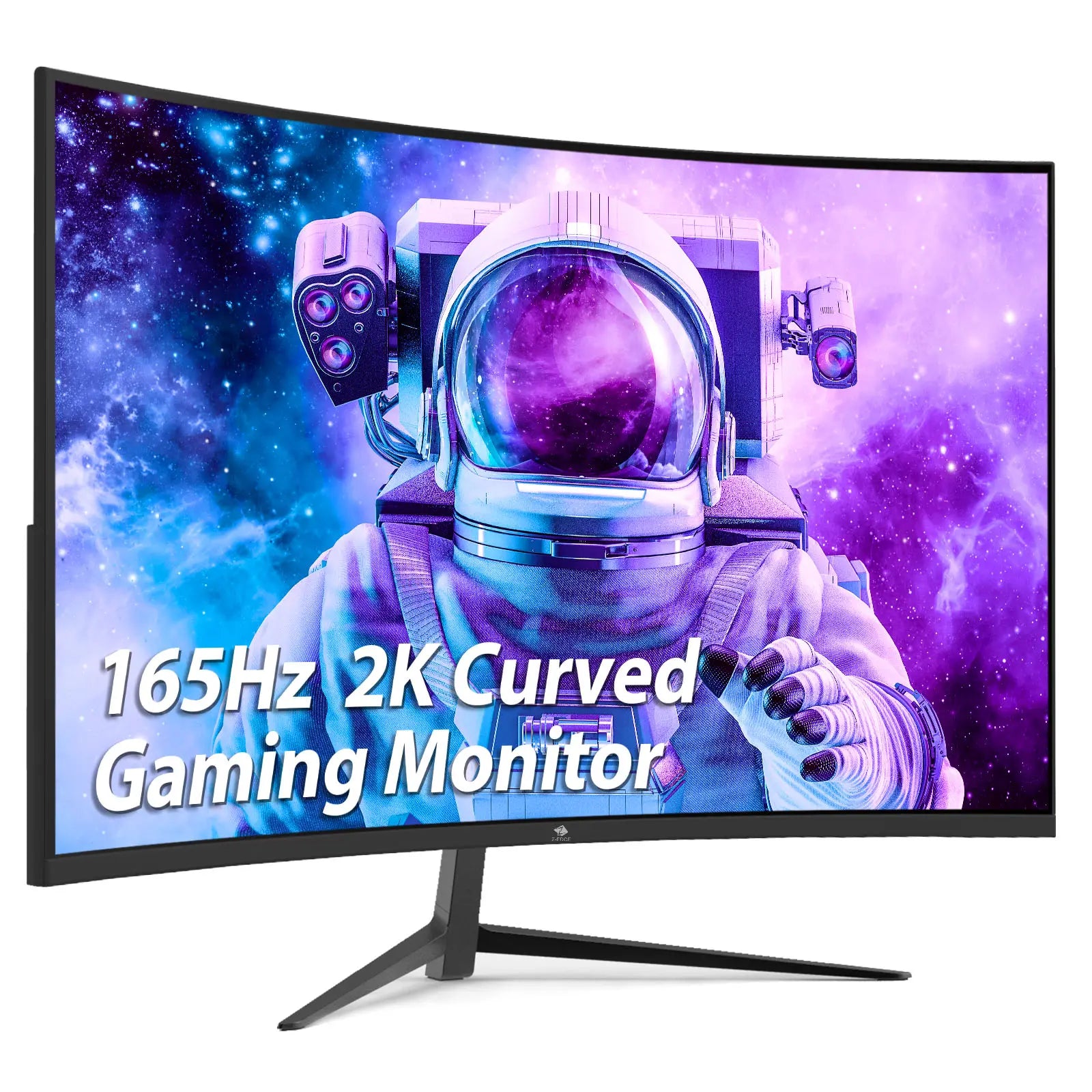 Z-EDGE 27" 165Hz QHD Curved Gaming Monitor, 16:9 2560X1440 1Ms Frameless LED Gaming Monitor, UG27Q DP&HDMI