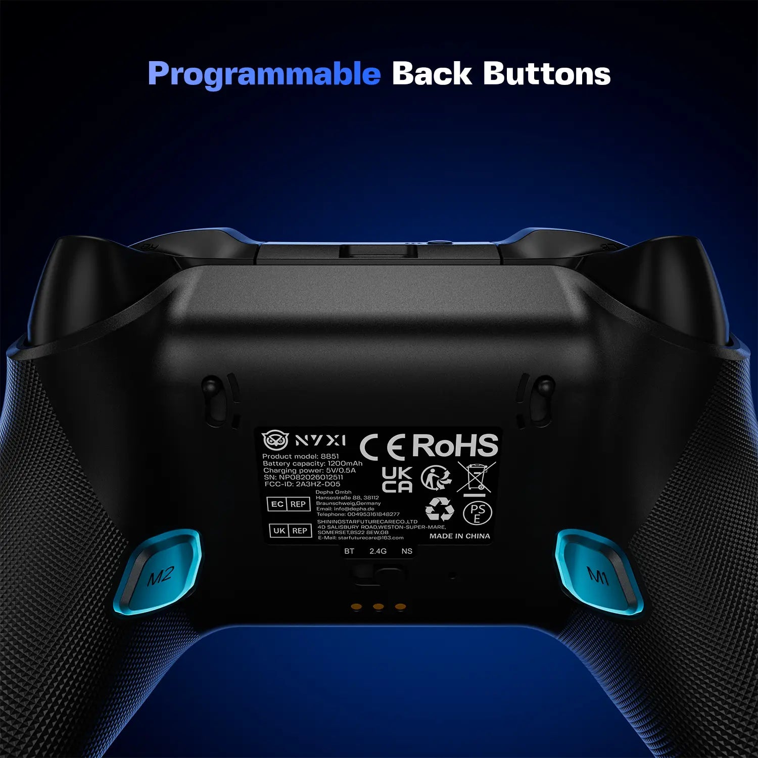 NYXI Imperial PC Gaming Controller with Adjustable Tension TMR Joysticks (Zero Drift), Interchangeable ABXY Buttons for Pc/Switch Layouts, Dual-Mode Hall Triggers, 1200Mah Battery & Charging Dock – Compatible with PC, Switch, Android, TV