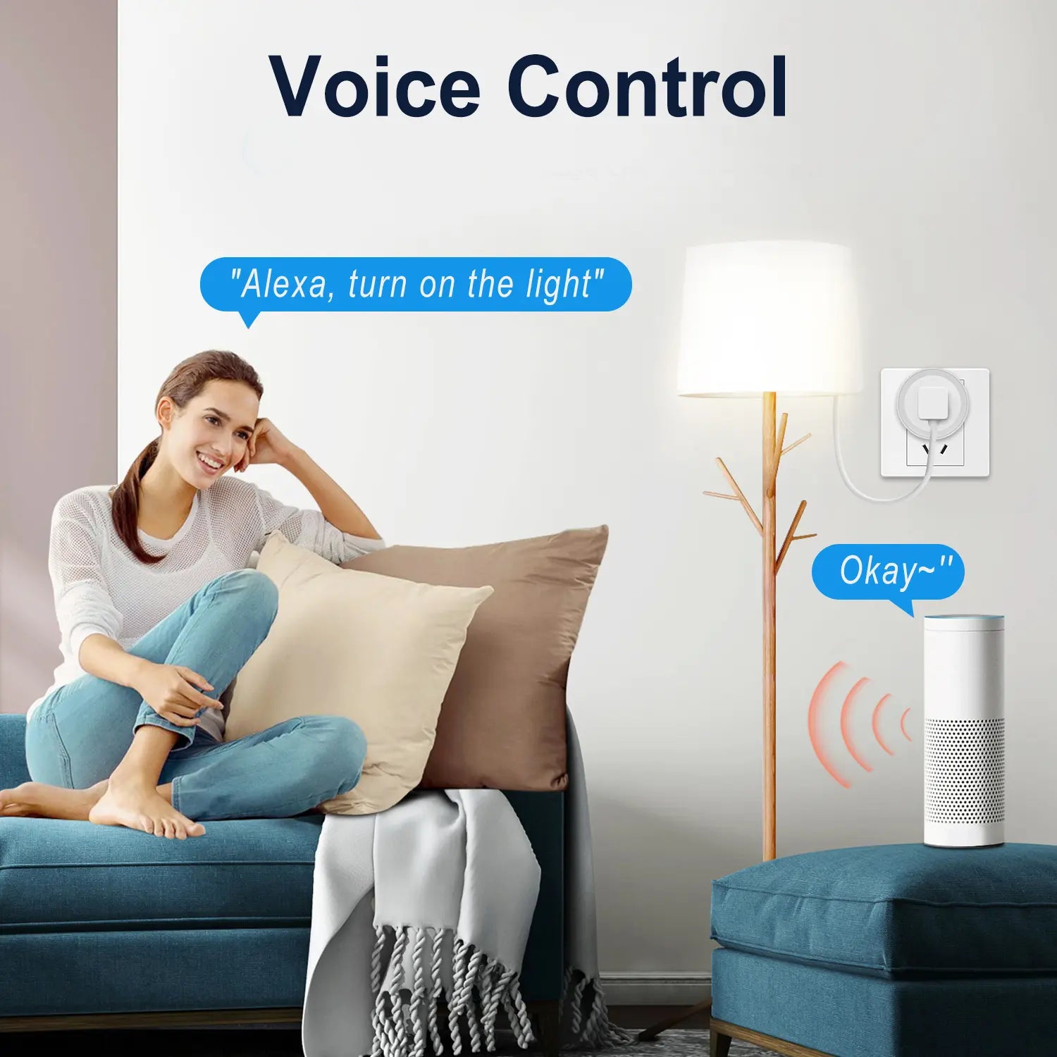 4‑Pack White Wi‑Fi Smart Plug 10 a 110–240 V